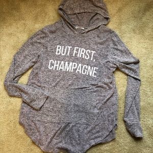 Grayson Threads “But First, Champagne” Soft Hoodie
